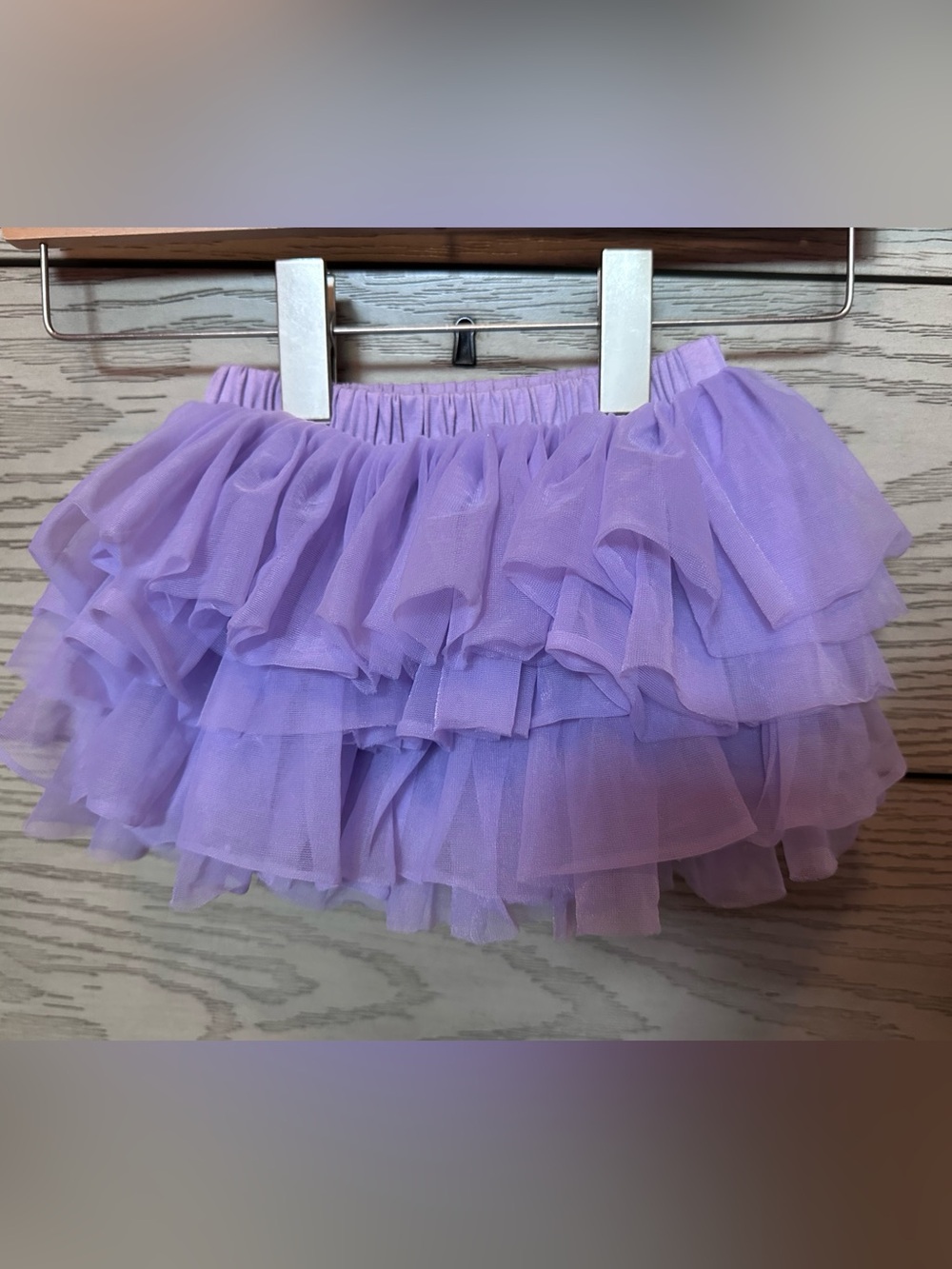 Lilac Ruffled Tulle Skirt - Kid’s Layered Ballet Skirt with attached bloomers